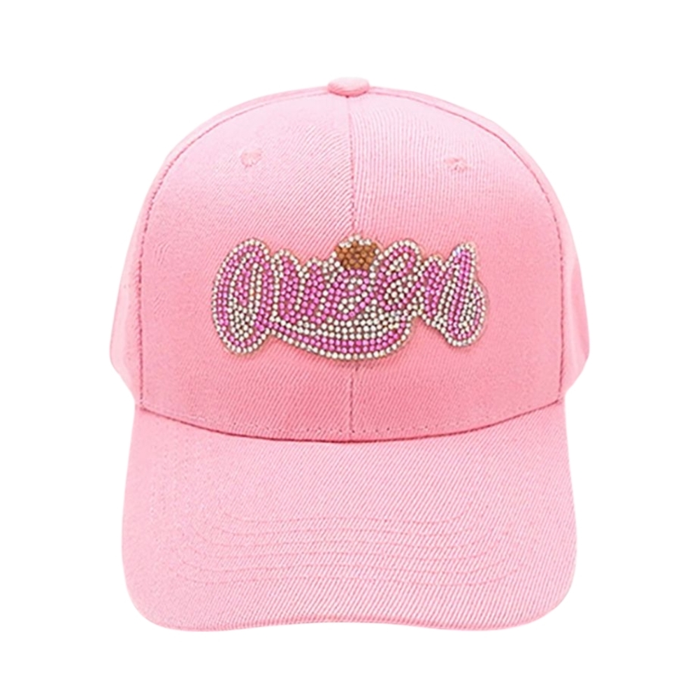Queen Pink Cap  Embellished Logo NWT